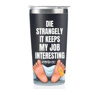 Onebttl Regalos de ciencia forense, regalos de crímenes verdaderos, regalos de medicina forense para médicos medicolegales, médicos forenses, compañeros de trabajo, vaso de acero inoxidable de 20