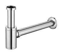 ONECE Sifón Universal para Lavabo 1-1/4" x 32 mm, Antiolores Ajustable en Altura, Desague Lavabo de Acero Inoxidable, Antifugas, Cromado