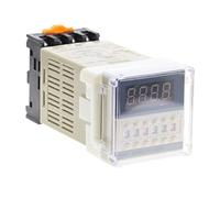 ONECMN 1 unids DH48S-S programable doble tiempo retardo relé Socket Voltaje base DC12V DC24V AC110 AC220V (Tamaño: AC220V)