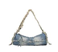 ONECMN Bolso de mano de mezclilla para mujer, gran capacidad, bolso de hombro tipo hobo de diseñador de lujo para mujer