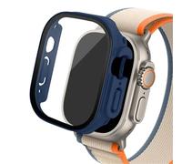 ONECMN Carcasa de cristal para Apple Watch Ultra 2 Carcasa 49 mm Smart Twatch PC parachoques protector de pantalla cubierta endurecida iwatch serie banda accesorios, Ultra 2 49mm, ágata