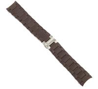 ONECMN Classical 20 - Correa de reloj de acero inoxidable sólido con cubierta de silicona de 23 mm para Armani AR5858 5943 5941 5867 5981 cierre desplegable, 20mm, Ágata