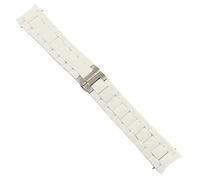 ONECMN Classical 20 - Correa de reloj de acero inoxidable sólido con cubierta de silicona de 23 mm para Armani AR5858 5943 5941 5867 5981 cierre desplegable, 23mm, Ágata