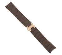 ONECMN Classical 20 - Correa de reloj de acero inoxidable sólido con cubierta de silicona de 23 mm para Armani AR5858 5943 5941 5867 5981 cierre desplegable, 20mm, Ágata