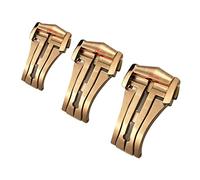 ONECMN Hebilla de reloj de despliegue de 16 mm, 18 mm, 20 mm, para correa de cuero omega, banda de goma, cierre plegable de acero plateado, herramientas de regalo, Rose 2, Taille unique