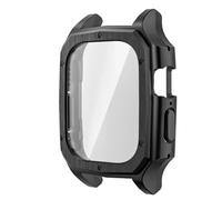 ONECMN Película templada de cubierta de PC para Apple Watch Ultra 1 2, carcasa de 49mm, Protector de carcasa de marco de parachoques para IWatch Series 8 Ultra 49mm(Black)