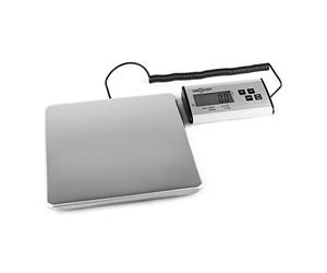 oneConcept Marketee balanza digital para paquetes hasta 200kg 27x27 cm (Báscula digital de precisión, intervalos de 100gr, función conteo y tara, apto funcionamiento a pilas)