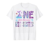 Oneder Under The Sea Big Sister 1er Cumpleaños Niña Sirena Camiseta