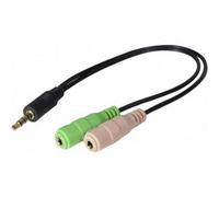 Onedirect Adaptador Jack 3.5 mm para auriculares PC Adaptador doble Jack 3.5mm para Pc