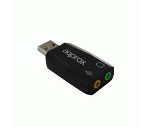 Onedirect Approx Adaptador Doble Jack a USB Adaptador que permite convertir los dispositivos con doble jack a USB para su PC