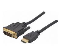 Onedirect Cable HDMI A - DVI 2m Cable para conectar los dos dispositivos HDMI y DVI juntos