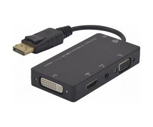 Onedirect Convertidor Display Port a HDMI, VGA o DVI Adaptador Display Port compacto, ideal para transportar