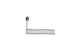 Onedirect Cordón de auricular blanco Cordón espiral blanco para teléfonos con puertos RJ9/RJ9