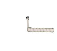 Onedirect Cordón de auricular Márfil Cordón espiral marfil para teléfonos con puertos RJ9/RJ9
