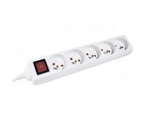 Onedirect Regleta con interruptor con 5 enchufes - 1,5m Power strip 1.5m