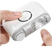 ONEDONE Cortaúñas eléctrico, 3 en 1, recargable, lima de uñas para bebé, pulidor de uñas eléctrico con cabezales de doble hoja, 3 velocidades, amoladora de uñas para recortar y pulir, seguro para
