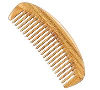 Onedor Peines de madera de sándalo 100% natural, hechos a mano, antiestáticos, aroma de sándalo natural, desenredante para el cabello (diente fino ovalado)