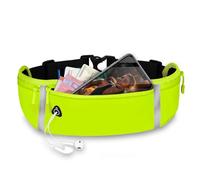 ONEFLOW Active Pro - Cinturón para correr Honor Magic7 Pro con 3 compartimentos, transpirable, para correr, teléfono móvil, impermeable, color verde