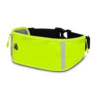 ONEFLOW Active Pro - Cinturón para correr OnePlus 13R con 3 compartimentos, transpirable, para correr, teléfono móvil, impermeable, color verde