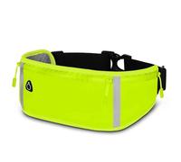 ONEFLOW Active Pro - Cinturón para correr para Huawei Pura 70, con 3 compartimentos, transpirable, para correr, teléfono móvil, impermeable, color verde
