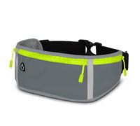 ONEFLOW Active Pro - Cinturón para correr para Huawei Pura 70 Pro con 3 compartimentos, transpirable, para correr, teléfono móvil, impermeable, color gris