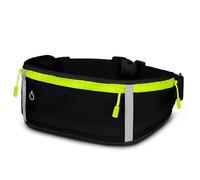 ONEFLOW Active Pro - Cinturón para correr para Samsung Galaxy A34 5G, con 3 compartimentos, transpirable, para correr, teléfono móvil, impermeable, color negro