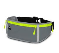 ONEFLOW Active Pro - Cinturón para correr para Samsung Galaxy S23 Ultra con 3 compartimentos, transpirable, para correr, teléfono móvil, impermeable, color gris