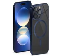 ONEFLOW Aura Case für Apple iPhone 16 Pro Max Hülle kompatibel mit MagSafe, Handyhülle mit Kameraschutz Schutzhülle für induktives kabelloses Laden, Silikonhülle Durchsichtig, Blau