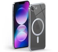 ONEFLOW Aura Funda compatible con iPhone 16e Funda compatible con MagSafe, funda para móvil con protección de cámara, funda protectora para carga inalámbrica inductiva, funda de silicona, transparente