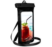 ONEFLOW Beach Bag - Funda impermeable para Realme P4 5G, con pantalla táctil y cámara, para viajes, natación con pulsera y correa para colgar, color negro