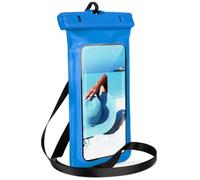 ONEFLOW Beach Bag - Funda impermeable para ZTE Blade A73 5G con pantalla táctil y cámara, funda subacuática para viajar, nadar con pulsera y correa para colgar, color azul