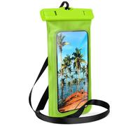 ONEFLOW Beach Bag - Funda impermeable para ZTE Blade V70 Vita con pantalla táctil y cámara, funda subacuática para viajar, nadar con pulsera y correa para colgar, color verde