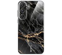 ONEFLOW Bliss Cover - Carcasa para Samsung Galaxy A55 5G, diseño de mármol, color negro y dorado