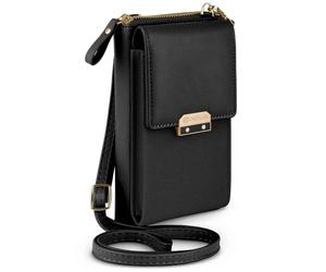 ONEFLOW Bliss Purse - Bolso bandolera para Huawei P30 Lite/P30 Lite, con monedero, con monedero y compartimento para teléfono móvil, color negro