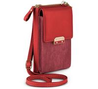 ONEFLOW Bliss Purse - Bolso bandolera para Oppo Reno15 5G, con monedero, bolso bandolera con monedero y compartimento para teléfono móvil, bolso pequeño, color rojo