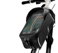 ONEFLOW® - Bolsa impermeable para marco de bicicleta con fijación de 3 puntos para todos los teléfonos móviles BLU, completamente manejable, espacioso compartimento interior, color negro