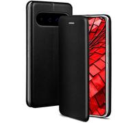 ONEFLOW Business Case für Google Pixel 11 Pro Handyhülle klappbar mit Standfunktion Klapphülle Flipcase Cover Dünn, PU Leder Hülle mit Kartenfach, 360 Grad Schutzhülle Schwarz