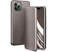 ONEFLOW Business Case für iPhone 11 Pro Handyhülle klappbar mit Standfunktion Klapphülle Flipcase Cover Dünn, PU Leder Hülle mit Kartenfach, 360 Grad Schutzhülle Taupe