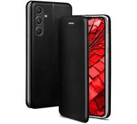 ONEFLOW Business Case für Samsung Galaxy A55 5G Handyhülle klappbar mit Standfunktion Klapphülle Flipcase Cover Dünn, PU Leder Hülle mit Kartenfach, 360 Grad Schutzhülle Schwarz