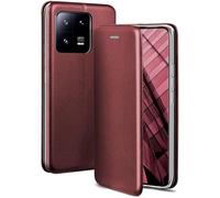 ONEFLOW Business Case für Xiaomi 13 Pro Handyhülle klappbar mit Standfunktion Klapphülle Flipcase Cover Dünn, PU Leder Hülle mit Kartenfach, 360 Grad Schutzhülle Weinrot