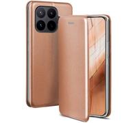 ONEFLOW Business Case für Xiaomi 17T Pro Handyhülle klappbar mit Standfunktion Klapphülle Flipcase Cover Dünn, PU Leder Hülle mit Kartenfach, 360 Grad Hülle, Rosegold
