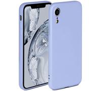OneFlow - Carcasa blanda compatible con iPhone XR, funda de silicona con borde elevado para la protección de la pantalla, doble capa, color azul claro mate