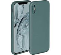 OneFlow - Carcasa Blanda de Silicona con Bordes elevados y Doble Capa Compatible con Apple iPhone X/iPhone XS Azul petróleo Mate