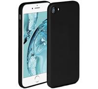 OneFlow - Carcasa Flexible Compatible con iPhone 7/8/SE 2 (2020), Carcasa de Silicona, Borde Elevado para Protector de Pantalla, Doble Capa, Carcasa Flexible para teléfono - Onyx-Negro Mate