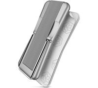 ONEFLOW® ClipGrip - Soporte para teléfono móvil con soporte para todos los modelos HTC | Soporte para teléfono móvil anillo anillo adhesivo plateado / gris
