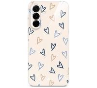 ONEFLOW Cubierta con salpicaduras para Samsung Galaxy A37 5G, funda con patrón de diseño, funda protectora para teléfono con protección de cámara, estuche impreso, funda extra delgada, doodle crema