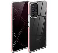 ONEFLOW Cushion - Carcasa para Samsung Galaxy A53 5G - Carcasa transparente de silicona con protector de cámara 3D, protector de pantalla elevado, color rosa