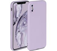 ONEFLOW Funda Blanda Compatible con el Apple iPhone X/iPhone XS, Funda de Silicona con Borde Elevado para protección de Pantalla, Doble Capa, Funda Suave para teléfono, Color Lila Mate