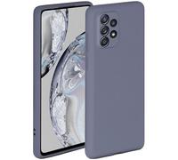 ONEFLOW Funda blanda compatible con el Samsung Galaxy A52 / A52s 5G, funda de silicona con borde elevado para protección de pantalla, doble capa, funda suave para teléfono, color azul mate gris