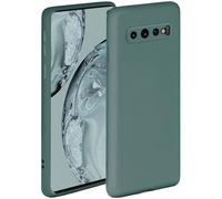 ONEFLOW Funda blanda compatible con el Samsung Galaxy S10, funda de silicona con borde elevado para protección de pantalla, doble capa, funda suave para teléfono, color petróleo mate